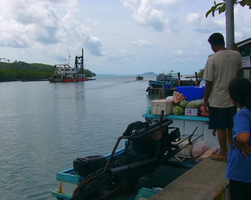 Ban Rong pier view toward sea